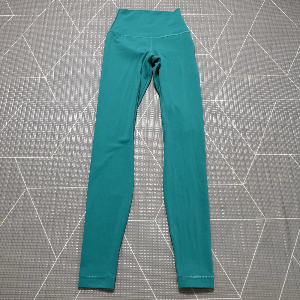 Lululemon Align High-Rise Pant 28" Sz 0 Green Full Length LW5CZ4S